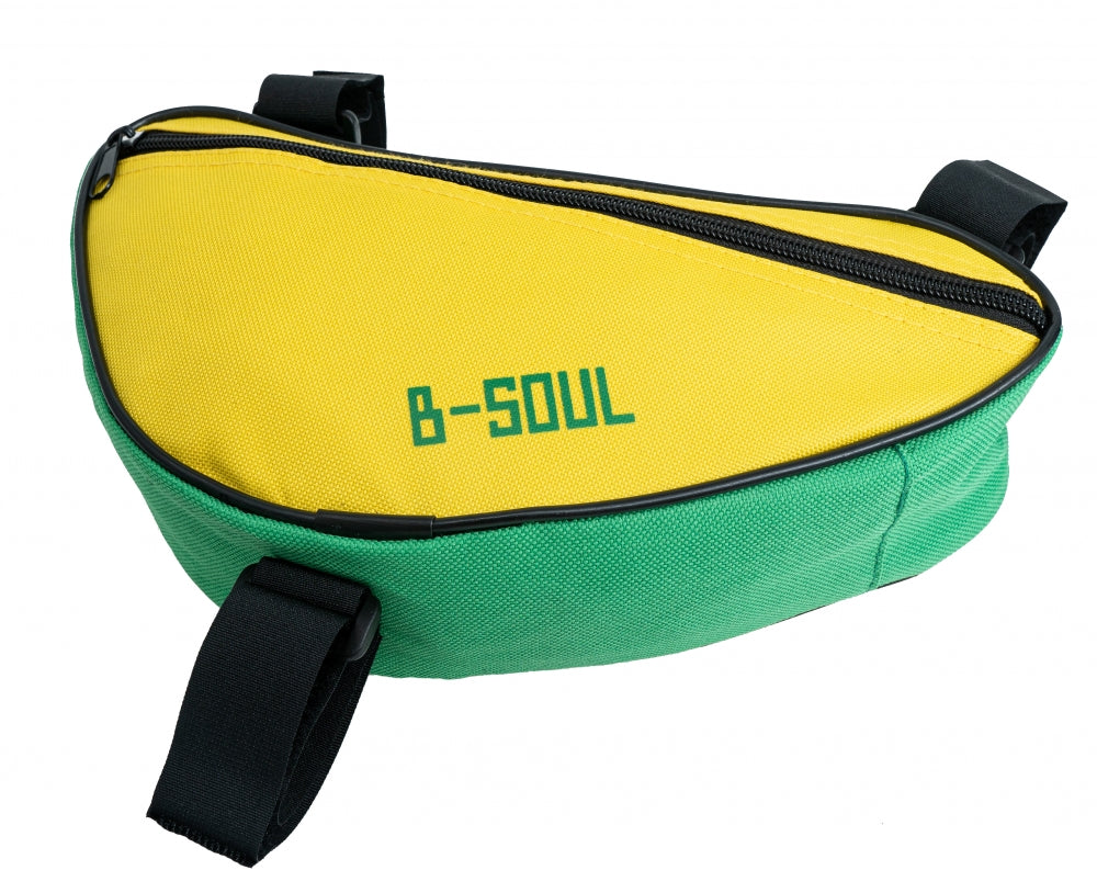 SYSTEM-S Fahrrad Tasche spritzwasserfest Dreiecktasche Rahmentasche Triangeltasche Grün