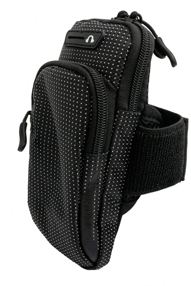 SYSTEM-S Tasche Schutztasche Armtasche Outdoor Jogging Schwarz für Smartphone MP3 Player
