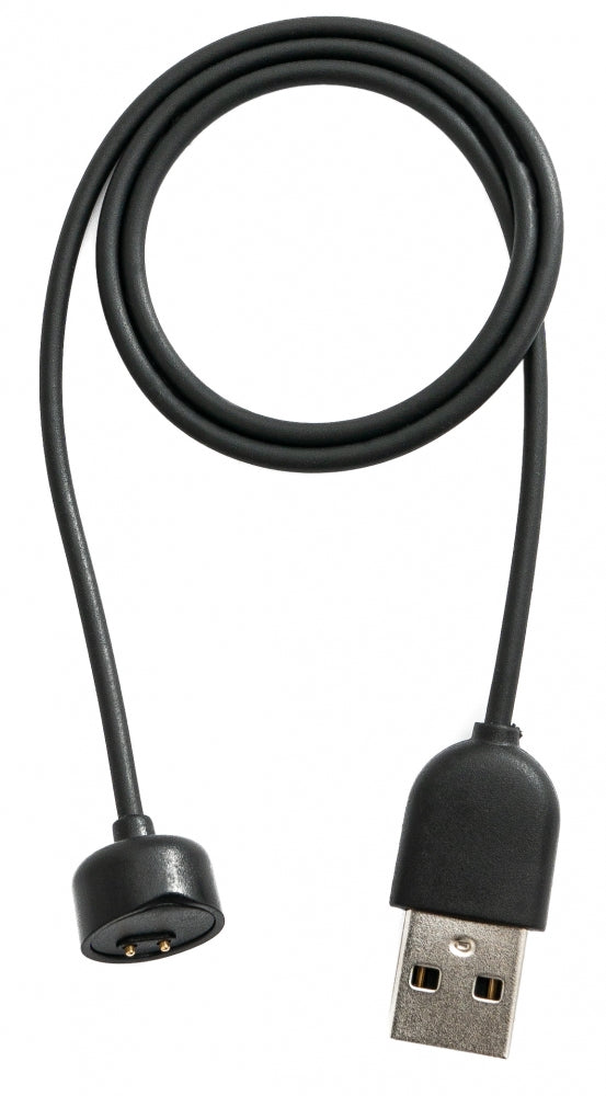 SYSTEM-S USB 2.0 Kabel 55 cm Ladekabel für Xiaomi Mi Band 6 Smartwatch in Schwarz