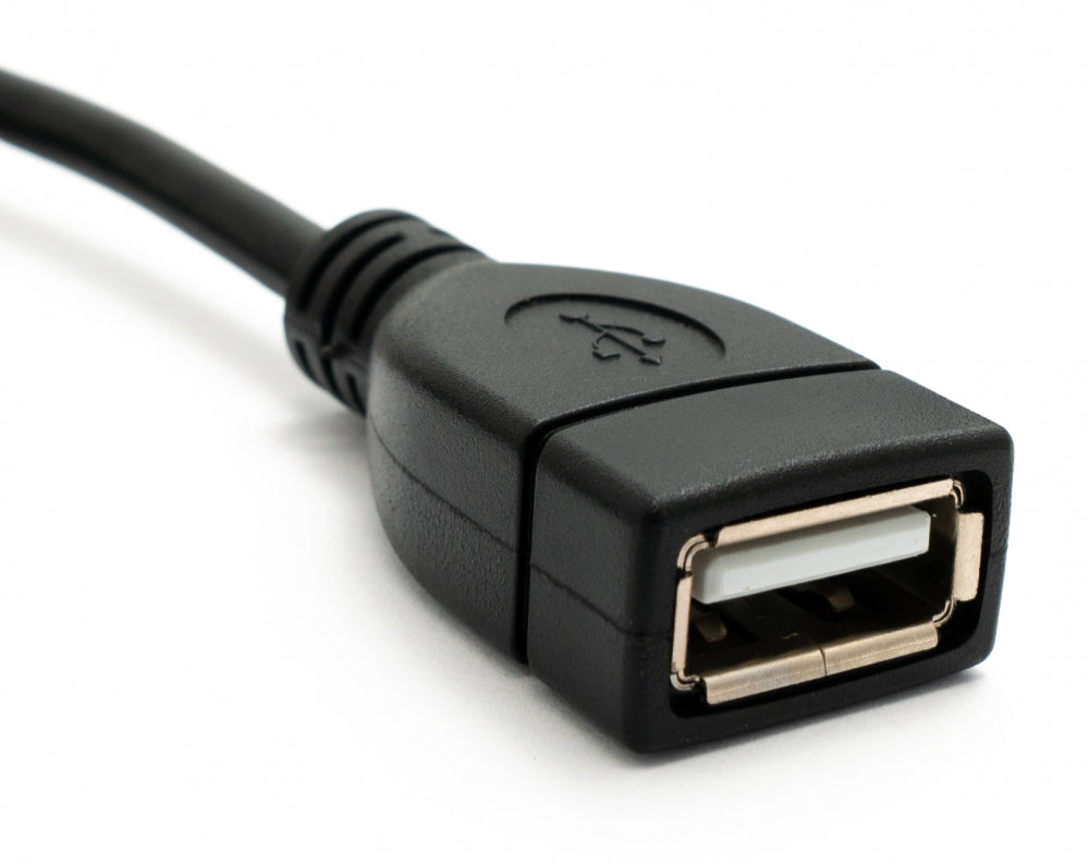 SYSTEM-S USB 2.0 Kabel 100 cm Typ A Stecker zu Buchse Winkel in Schwarz
