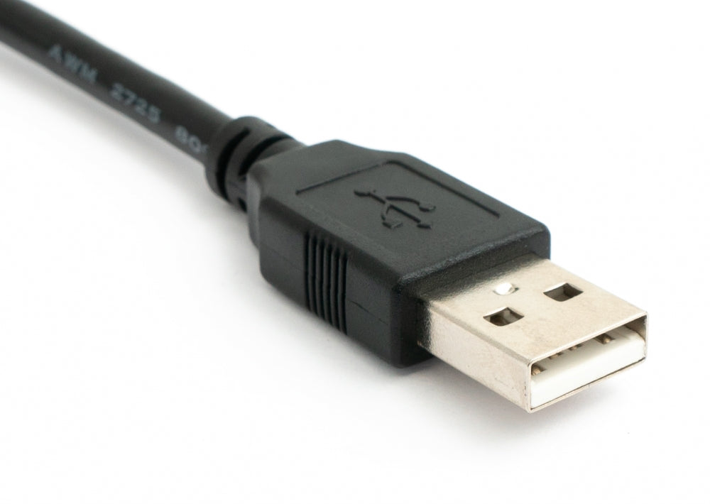 SYSTEM-S USB 2.0 Kabel 5 m Typ A Stecker zu B Stecker Schraube in Schwarz