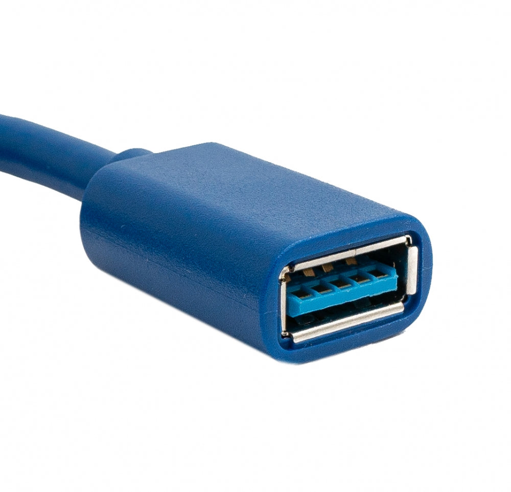 SYSTEM-S USB 3.0 cable 30 cm Type A female to female in blue