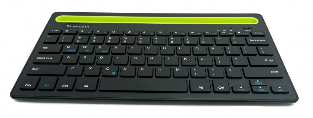 SYSTEM-S Keyboard Bluetooth 3 2.4 GHz with battery USB in black for smartphone tablet PC
