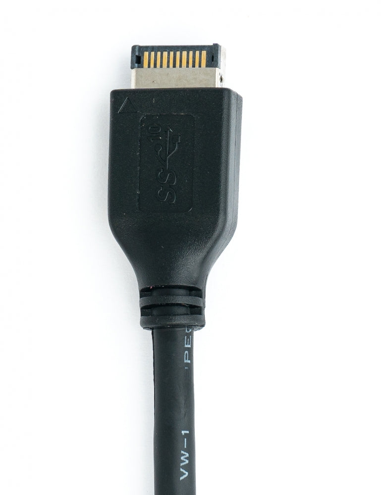 SYSTEM-S USB 3.1 cable 50cm Type E male to Type C female PCI screw in black