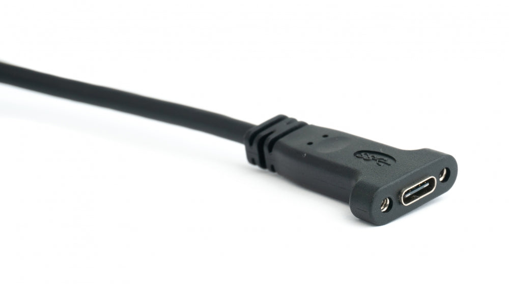 SYSTEM-S USB 3.1 cable 50cm Type E male to Type C female PCI screw in black