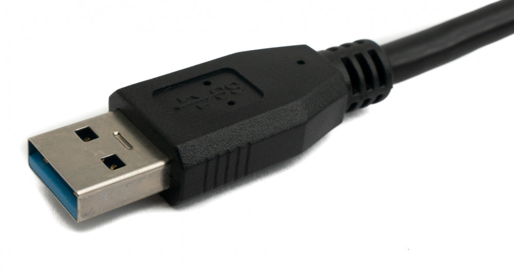 SYSTEM-S USB 3.0 Kabel 30 cm Typ B Stecker zu A Stecker in Schwarz