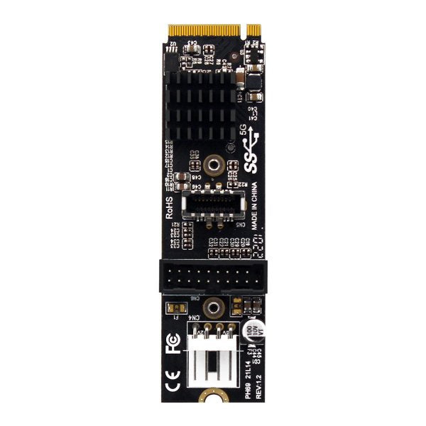 SYSTEM-S NVME cable 20 cm M-key NGFF male to USB 3.1 & 2.0 front panel type E female