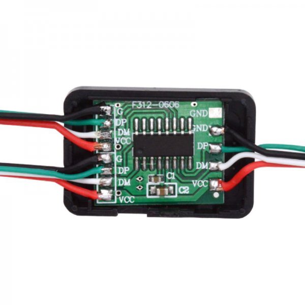 SYSTEM-S USB 2.0 PCBA Hub 1 zu 2 Splitter mit Hülle Leiterplatte Adapter in Schwarz