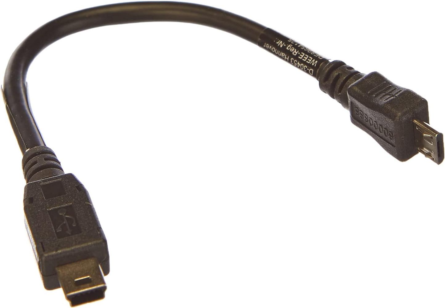 System-S Mini USB (male) zu Micro USB (male) Kabel ca. 10 cm