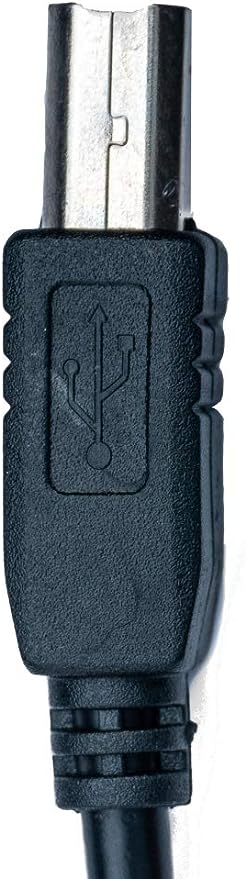 SYSTEM-S USB 2.0 Kabel 10 m Typ B Stecker zu Typ A Stecker Kabel Ladekabel in Schwarz