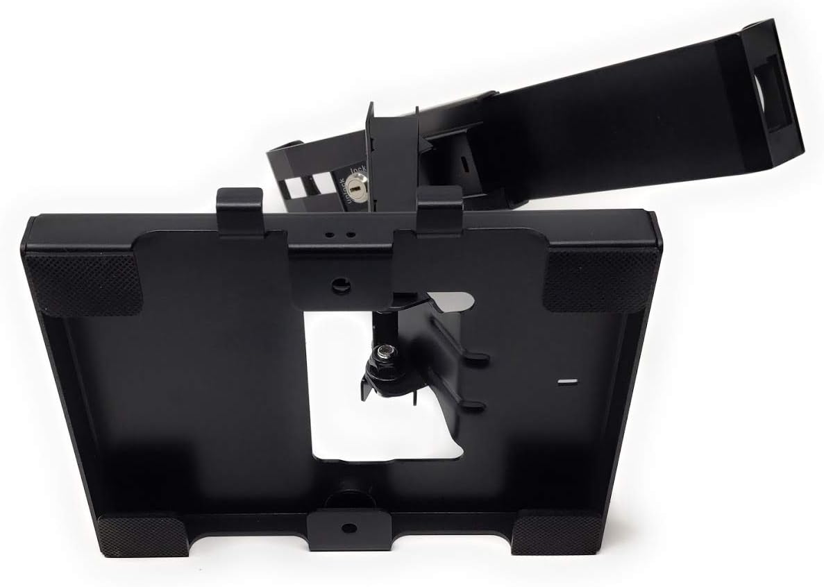 SYSTEM-S Abschließbare Tisch und Wandhalterung für 9.0-13.0 Zoll Tablet Halterung in Schwarz