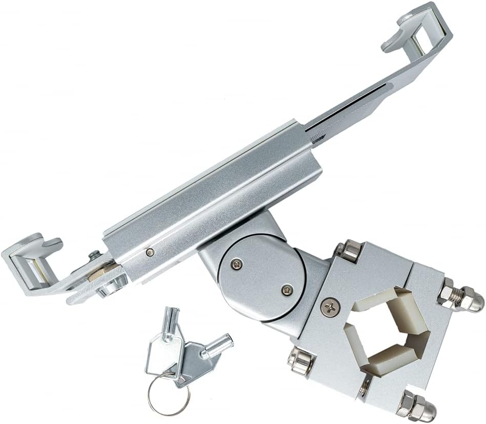 SYSTEM-S pole mount with lock for tablets from 9" to 13"