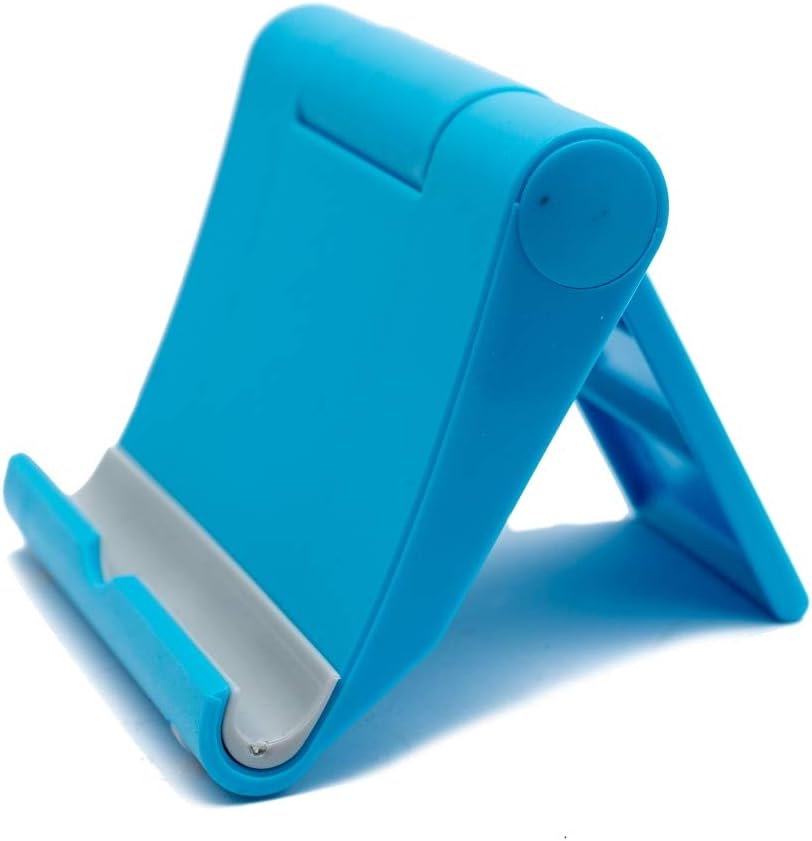 SYSTEM-S Stand Halterung ausklappbar verstellbar in Blau für Tablet und Smartphone