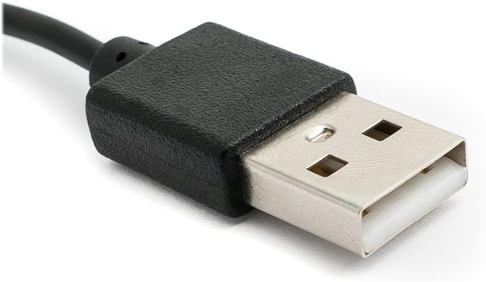 SYSTEM-S USB 2.0 Kabel 60 cm Ladekabel für Xiaomi Mibro Air Smartwatch in Schwarz