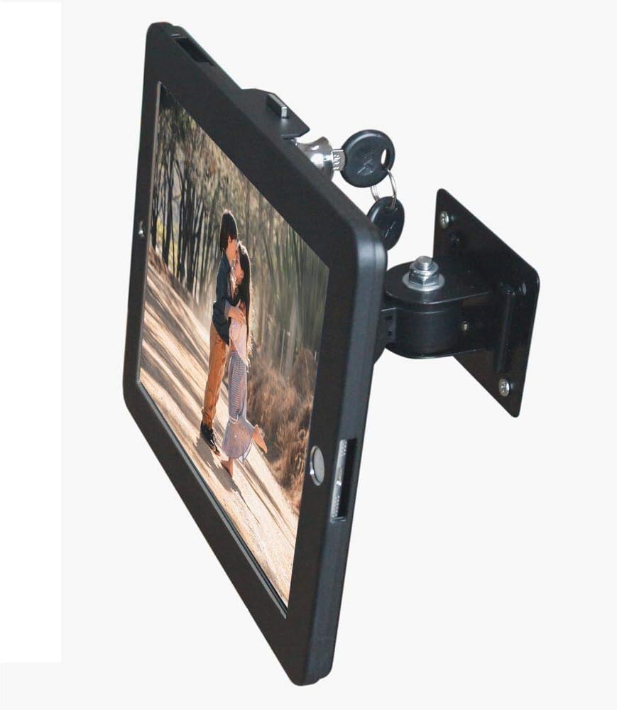 SYSTEM-S Abschließbare Wandhalterung für iPad Pro 12,9 Zoll (2018 2020 2021) A2378 A2461 A2379 A2462 A2229 A2069 A2232 A223 A1876 A1895 A1983 A2014