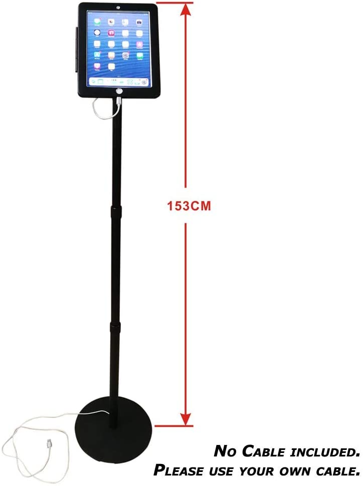 System-S Abschließbarer Boden Ständer Tablet Halter für iPad Air 3 + Pro 10, 5 Zoll