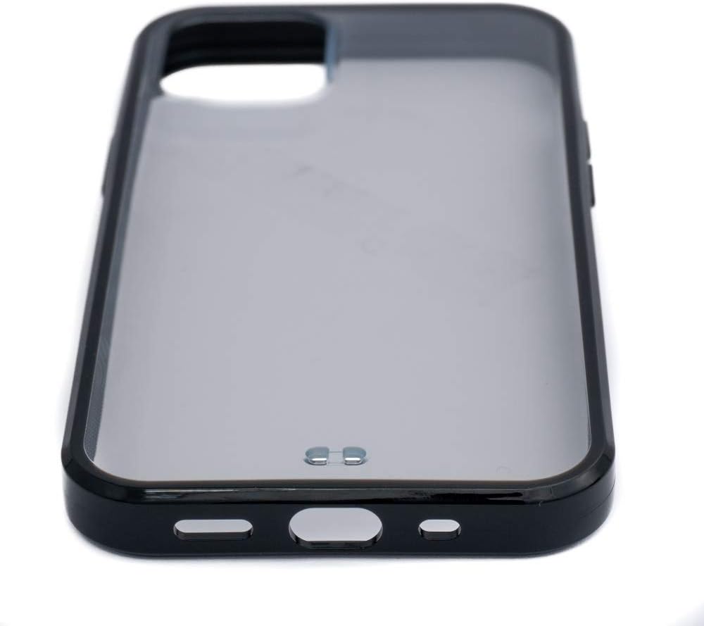 SYSTEM-S Schutzhülle aus Silikon in Schwarz Transparent Hülle kompatibel mit iPhone 12 Mini