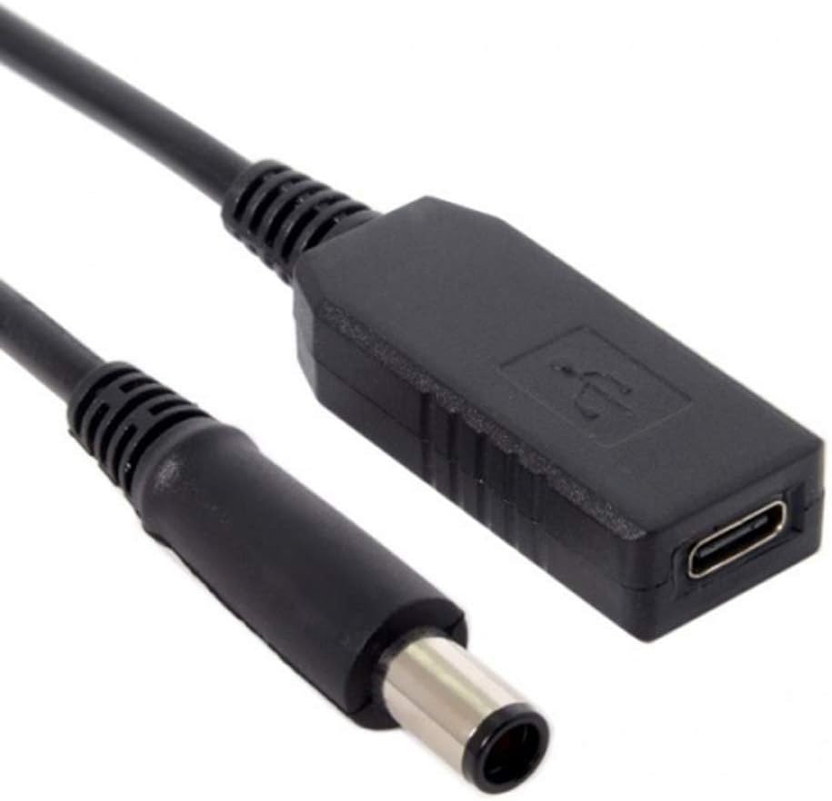 SYSTEM-S USB 3.1 Kabel 23cm Typ C Buchse zu DC 20V 7,4 x 5,0 mm Stecker Ladekabel