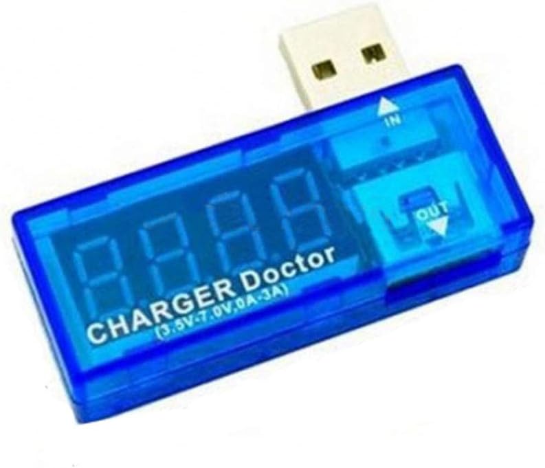 SYSTEM-S USB Adapter Multimeter Ladegerät Detektor Strom- und Spannungsmesser Voltmeter Amperemeter Tester