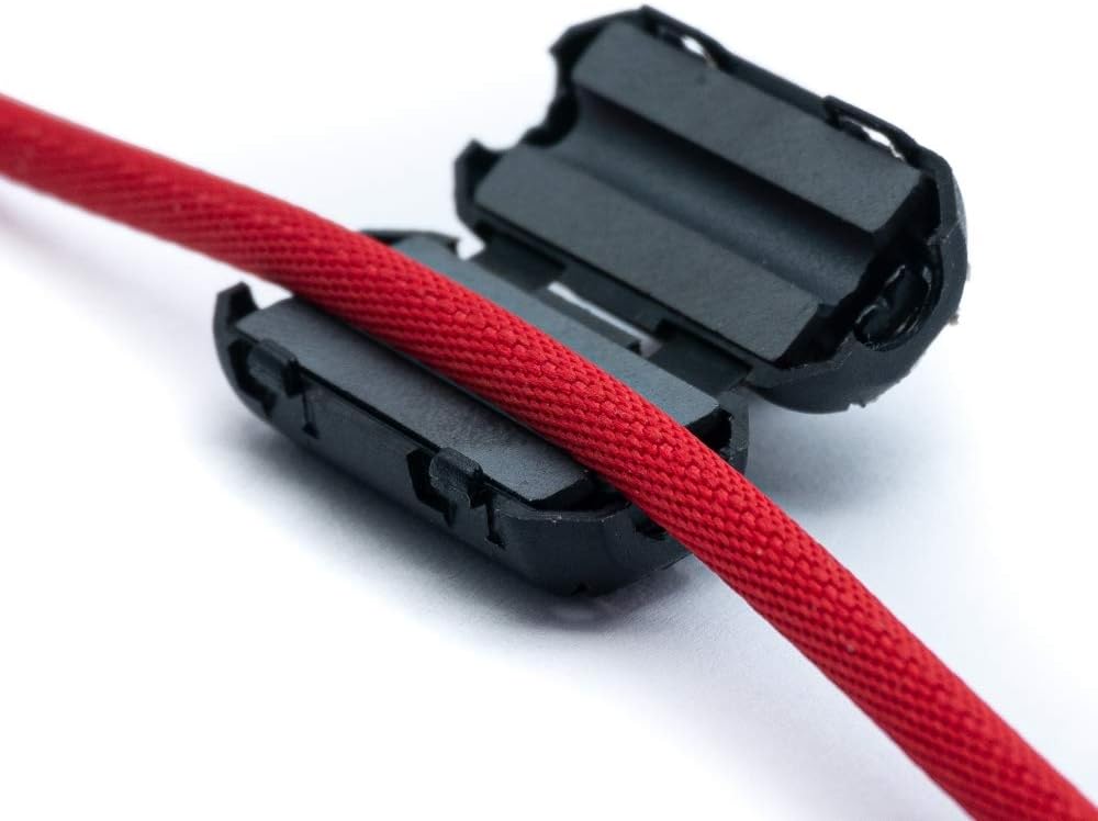 SYSTEM-S 5x Ferritkern 7 mm Ø geteilt Klappferrit Ringkern Mantelwellenfilter für Kabel