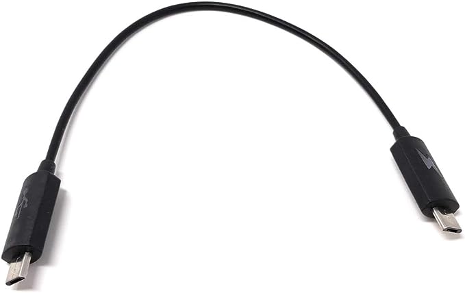 SYSTEM-S OTG Host und Ladeadapter Kabel Micro USB zu Micro USB für Smartphone, schwarz