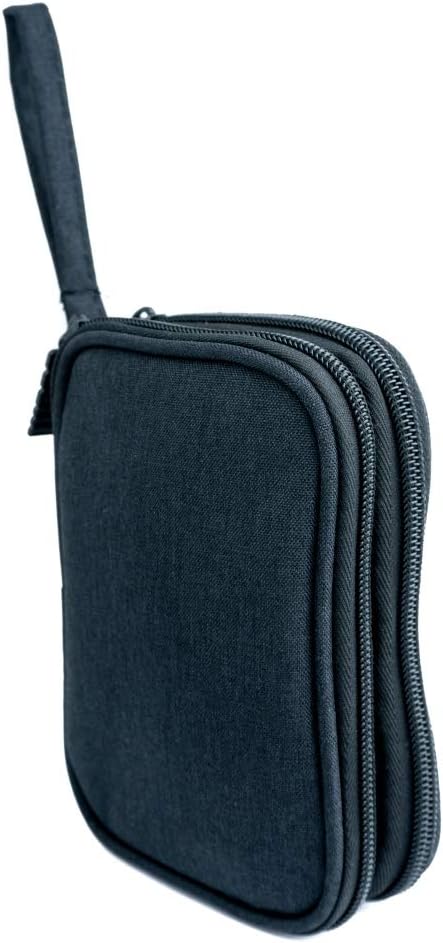 Schutztasche gepolstert spritzwasserfest doppel Tasche Schwarz für Powerbank Kopfhörer