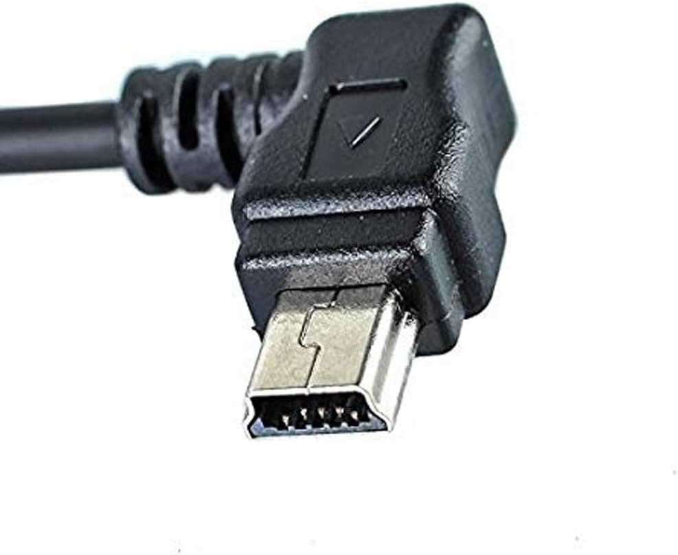 SYSTEM-S Dehnbares Mini USB Kabel Datenkabel Ladekabel Spiralkabel Winkelstecker 50 - 135 cm