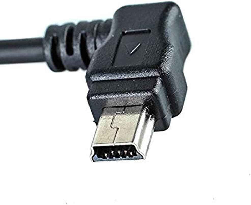 SYSTEM-S Dehnbares Mini USB Kabel Datenkabel Ladekabel Spiralkabel Winkelstecker 50 - 135 cm - DREIKS