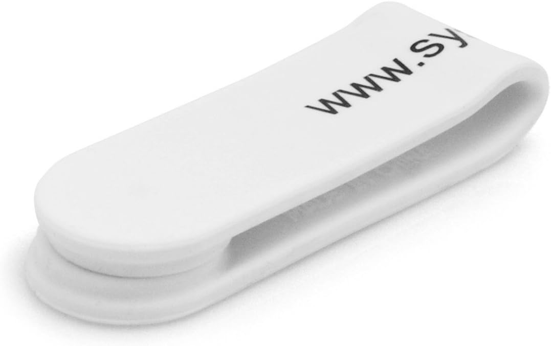 System-S Magnet Clip Kabelbinder Kabelclip für Kopfhörer Kabel Earphones in weiss