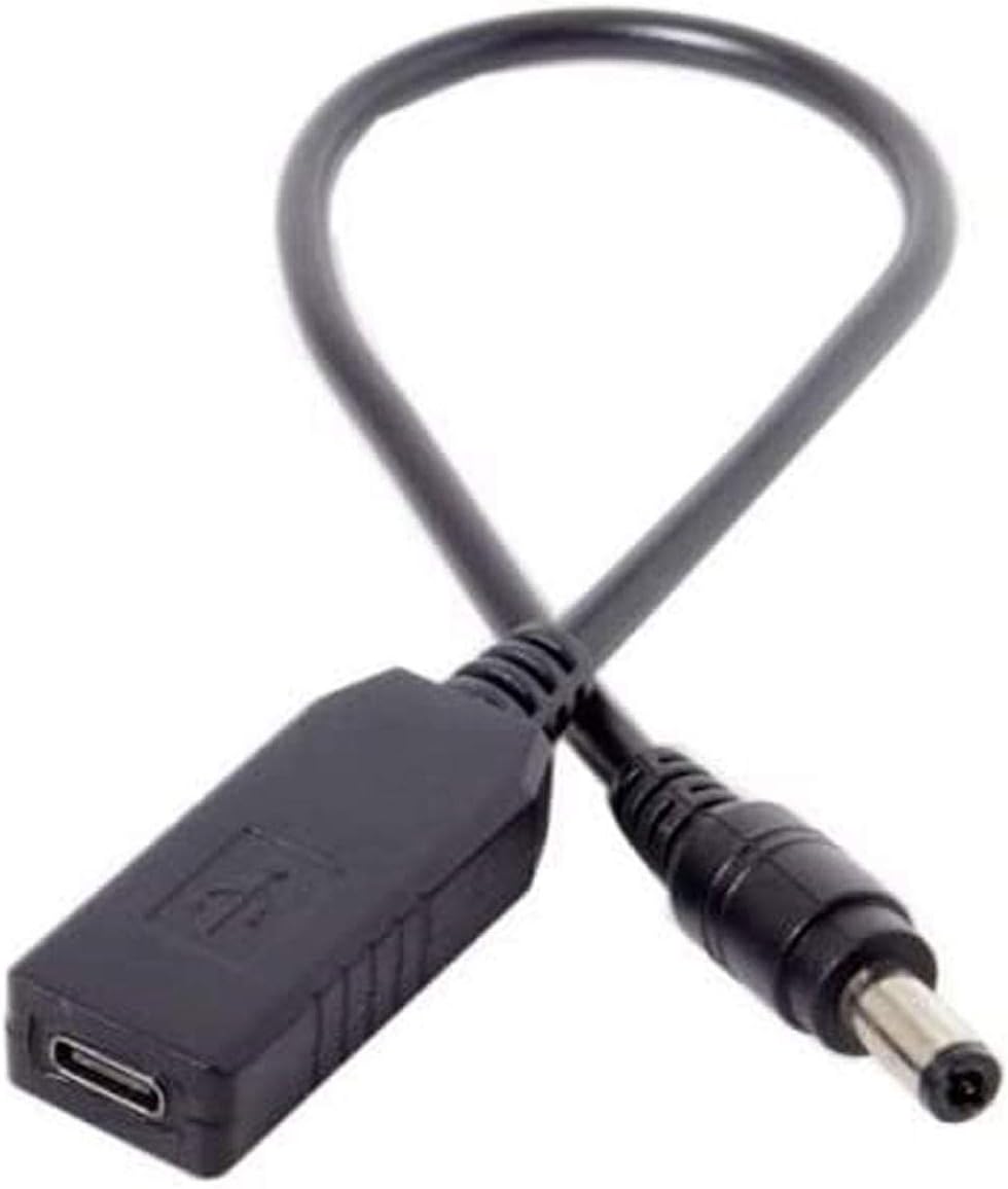 SYSTEM-S USB 3.1 Kabel 23cm Typ C Buchse zu DC 5,5 x 1,1 mm Stecker Ladekabel