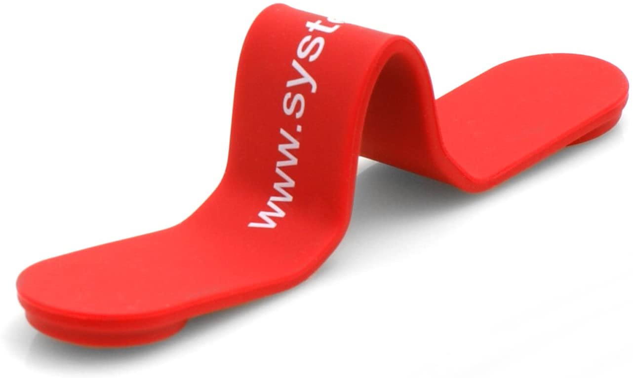 System-S Magnet Clip Kabelbinder Kabelclip Kabelmanager für Kopfhörer Kabel Earphones, Rot