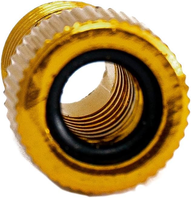 SYSTEM-S Ventil Adapter Ventiladapter Presta auf Schrader von Fahrradventil auf Autoventil Farbe Gold