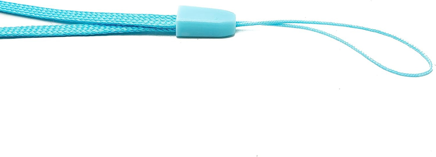 SYSTEM-S 5x Halsband Umhängeband Trageband mit Schlaufe in Blau für Smartphone MP3-Player