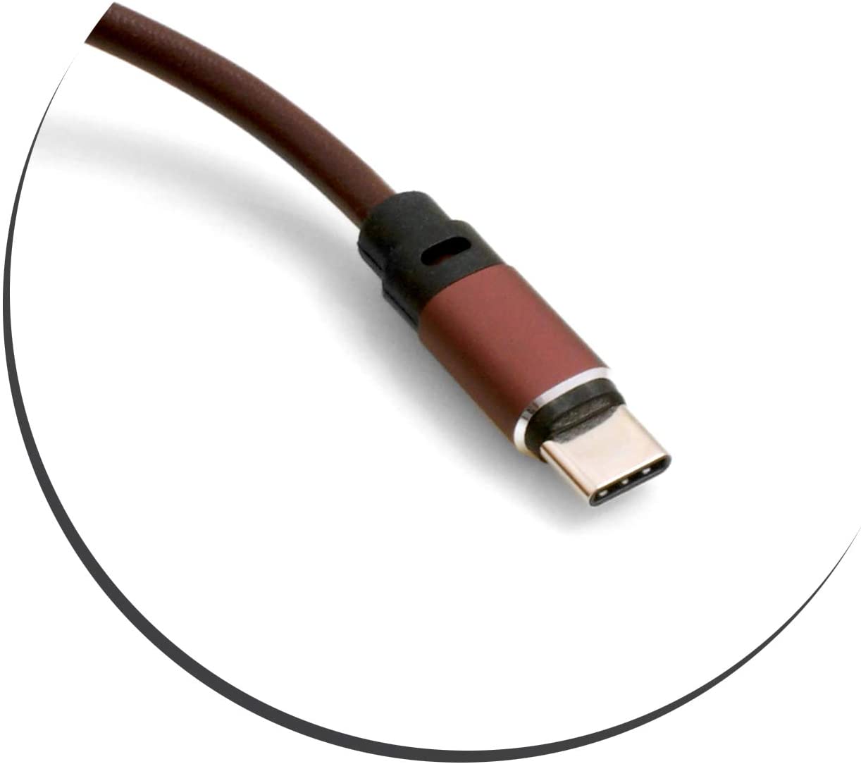 System-S USB 3.1 zu USB 3.0 Kabel 100 cm Lederimitat Ummantelung