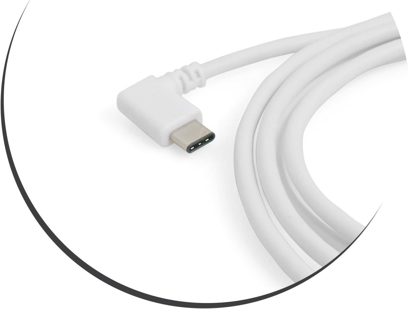 USB 3.1 Typ C 90° rechts gewinkelt zu USB 2.0 A Kabel 100 cm in Weiß