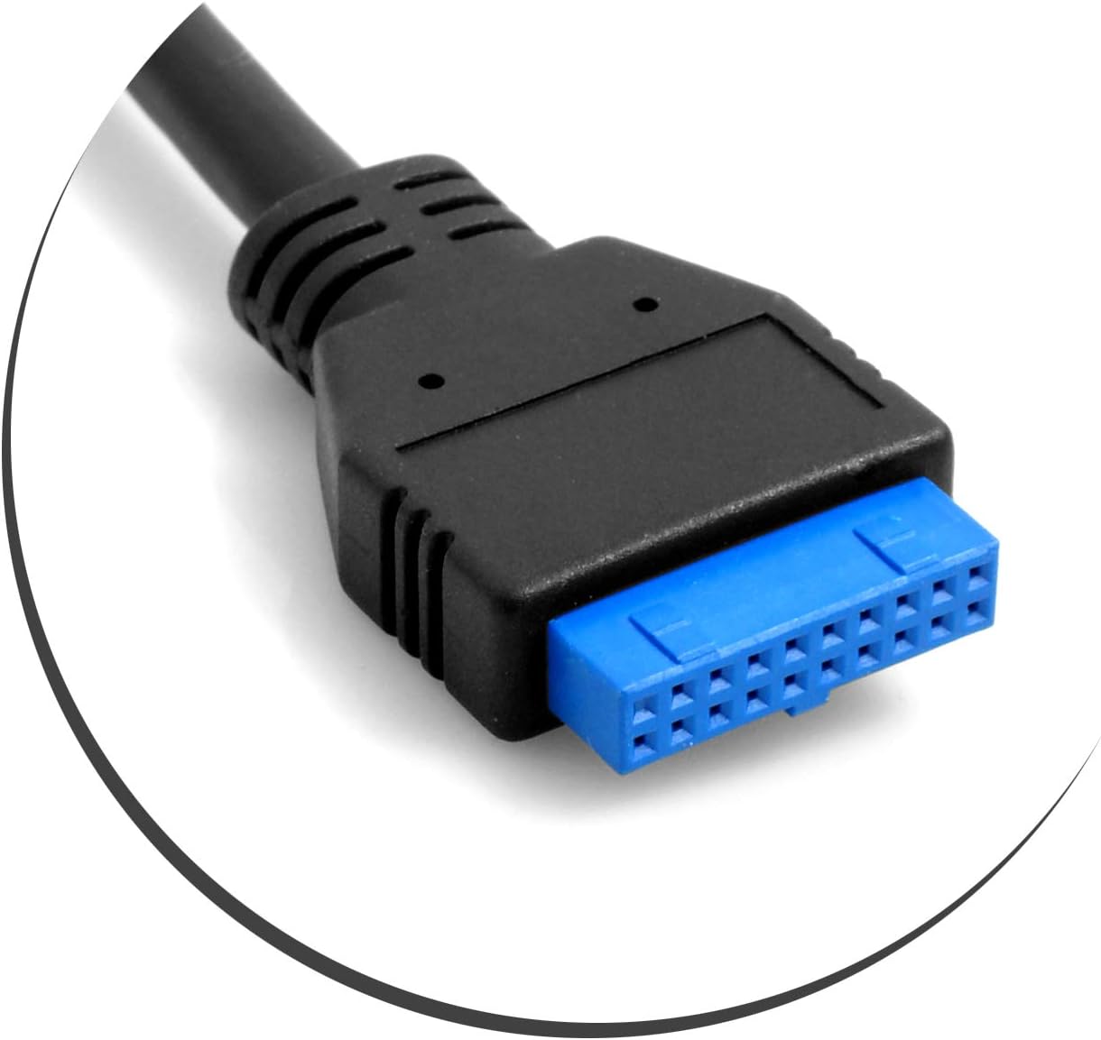 System-S USB Type A 3.0 to 20-pin Motherboard Header Cable with Panel Mount 30cm