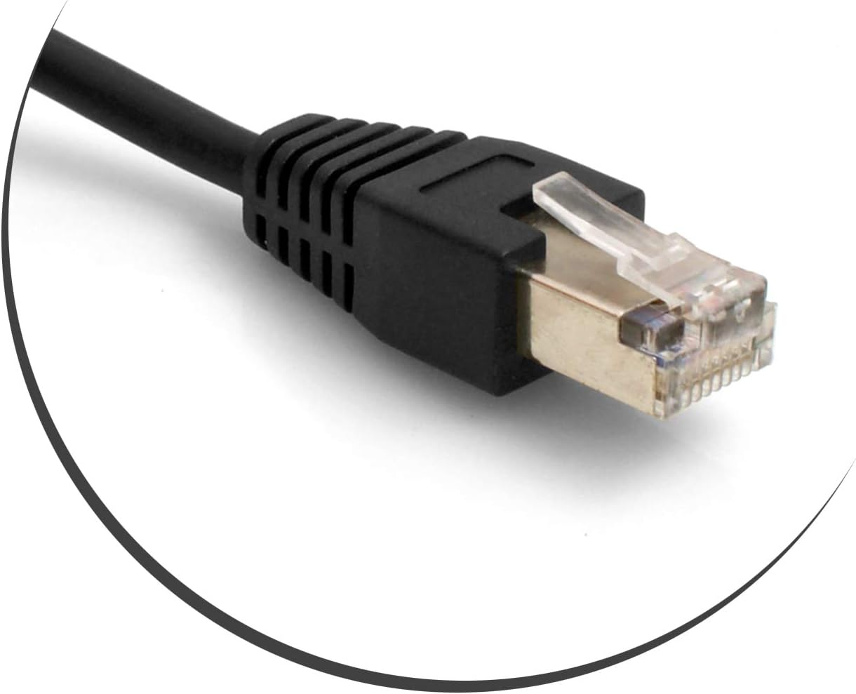 SYSTEM-S Ethernet Netzwerkabel RJ45 auf RJ45 Aufwärtswinkel 8P8C FTP STP UTP Cat 5e 45cm