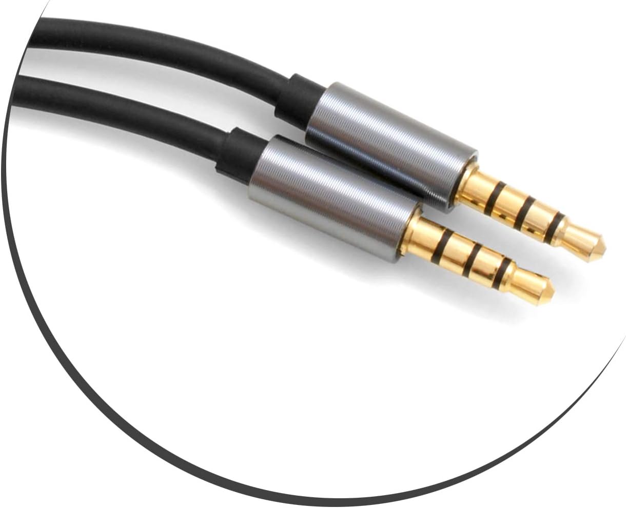 SYSTEM-S 3.5mm Klinke (male) auf 3.5mm Klinke AUX Stereo Stecker 100 cm 4 Polig (male)