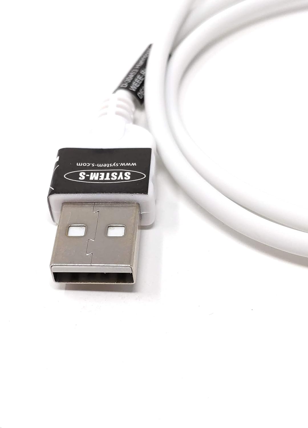 SYSTEM-S Micro USB Kabel 100 cm Rechts Gewinkelt 90° Winkel