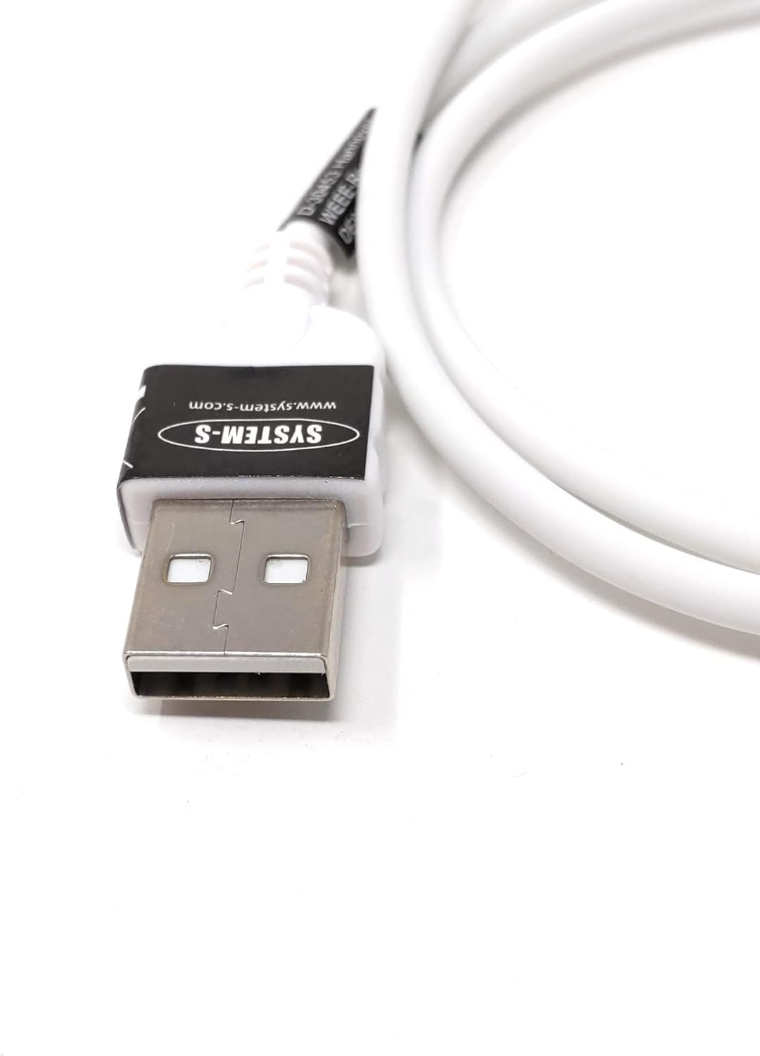 System-S Micro USB cable 20 cm plug 90° right angled to type A plug