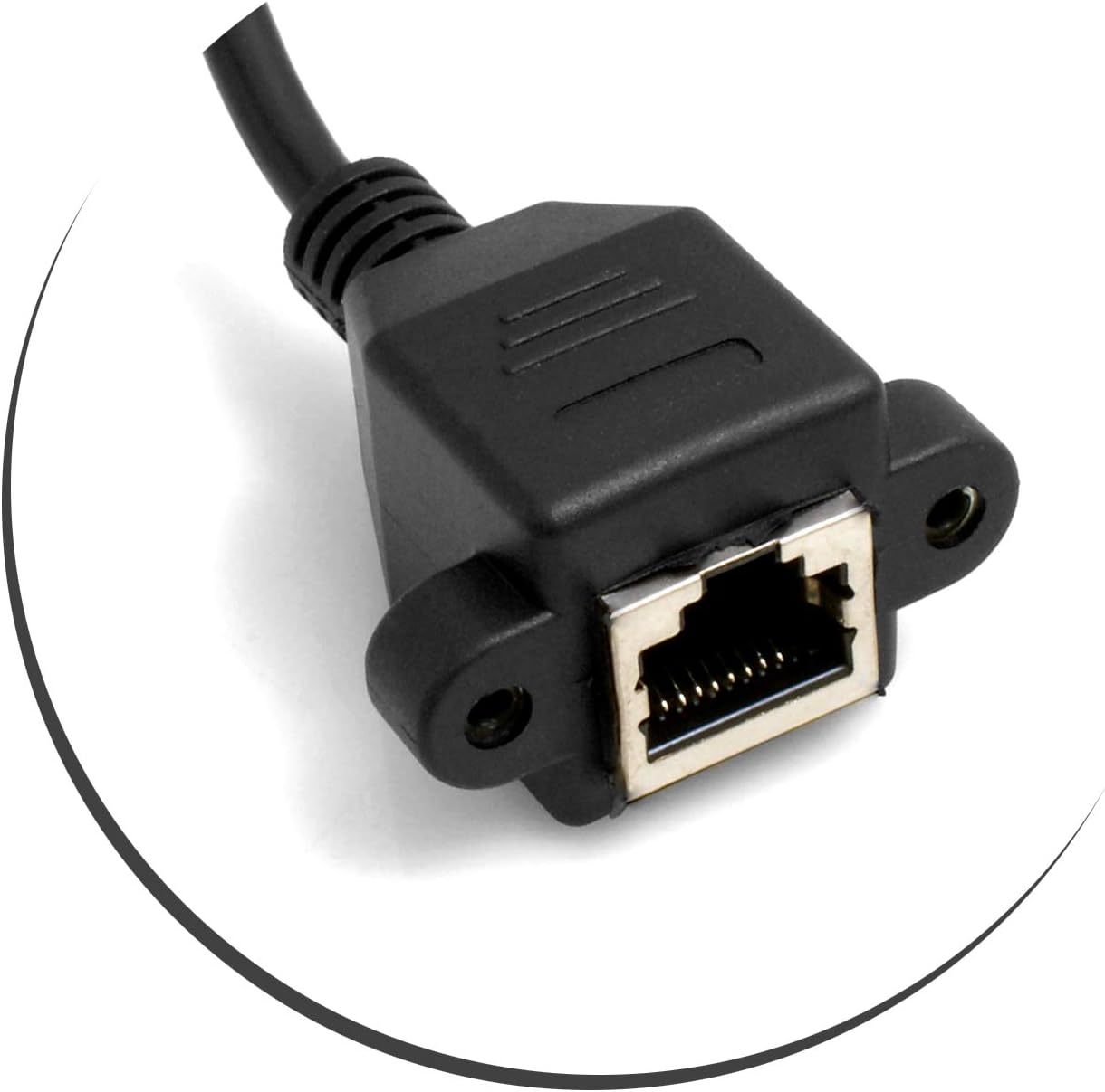 SYSTEM-S Ethernet Netzwerkabel RJ45 Aufwärtswinkel auf RJ45 Buchse Panel Mount 8P8C FTP STP UTP Cat 5e 29cm