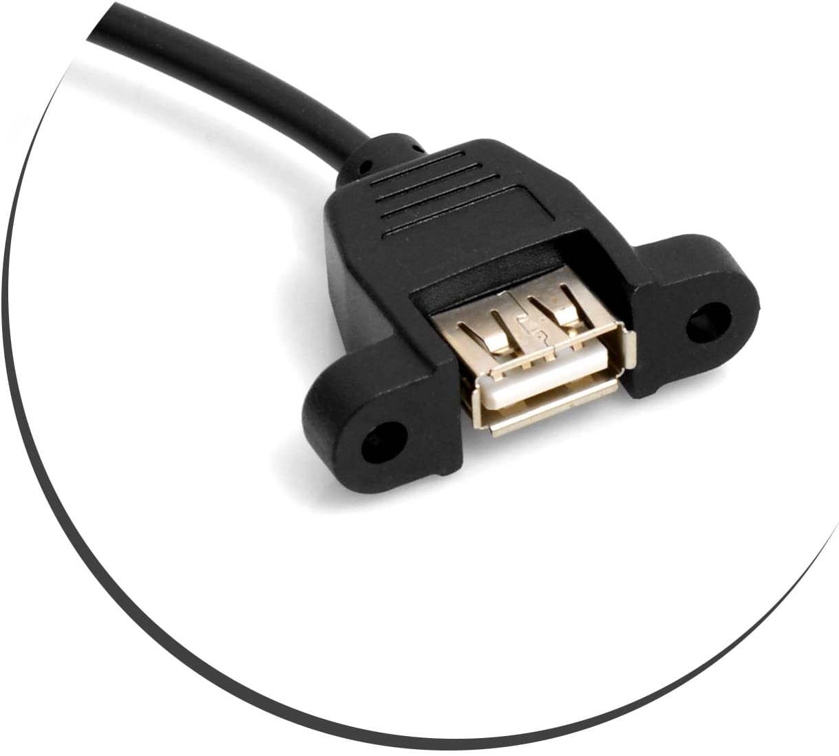 System-S Mini USB 5Pin Kabel auf USB Typ A 2.0 Buchse Panel Mount 50cm