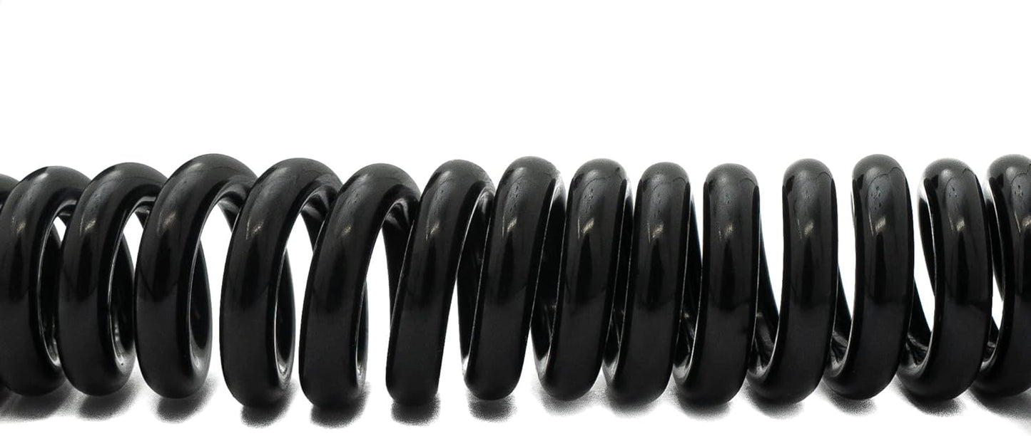 System-S USB 3.1 Kabel 120 cm Stecker zu 2.0 Mini B Buchse Spirale in Schwarz