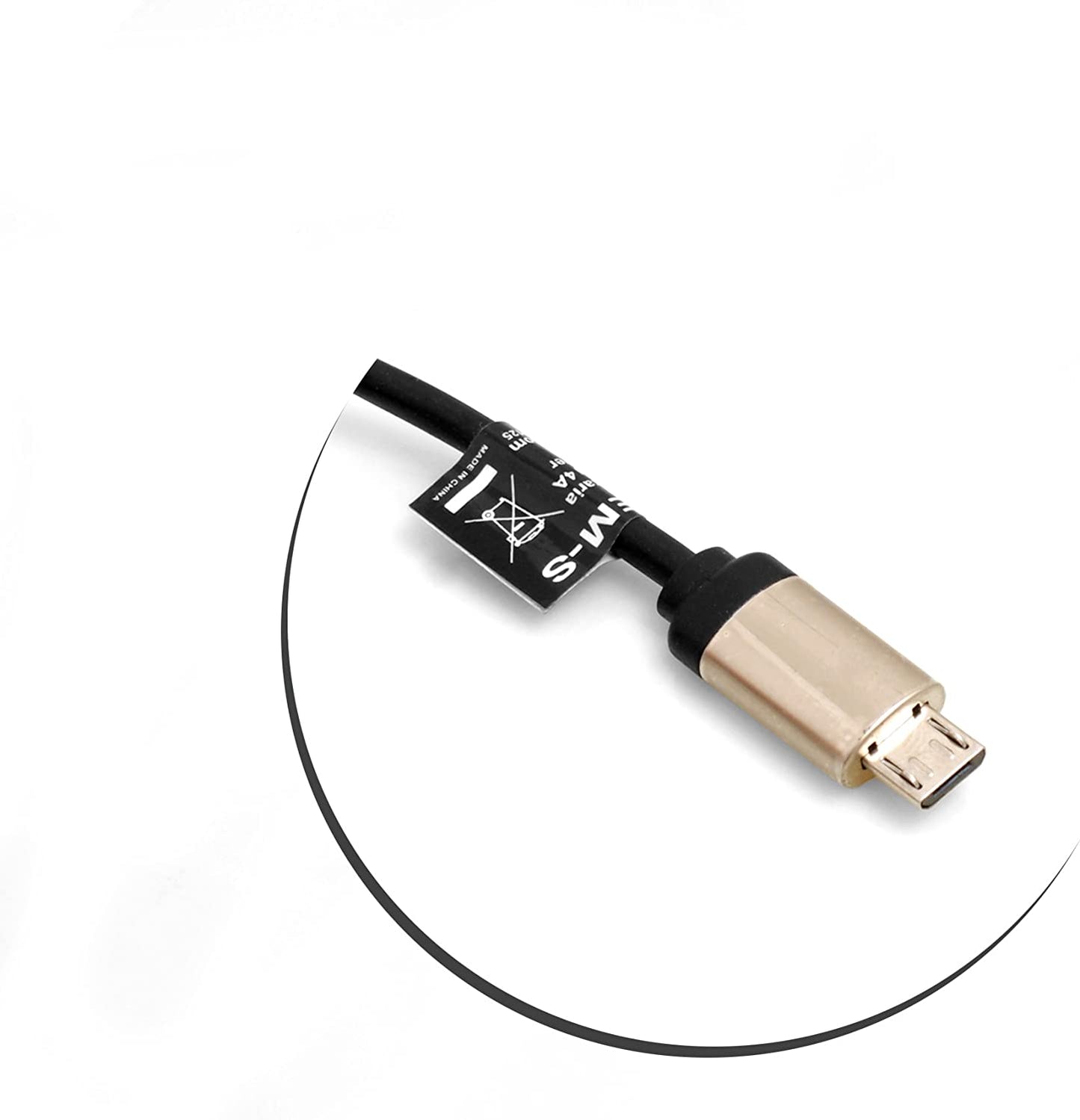 System-S USB Kabel 50-100 cm Micro USB (male) zu USB A 2.0. (male) Spiralkabel