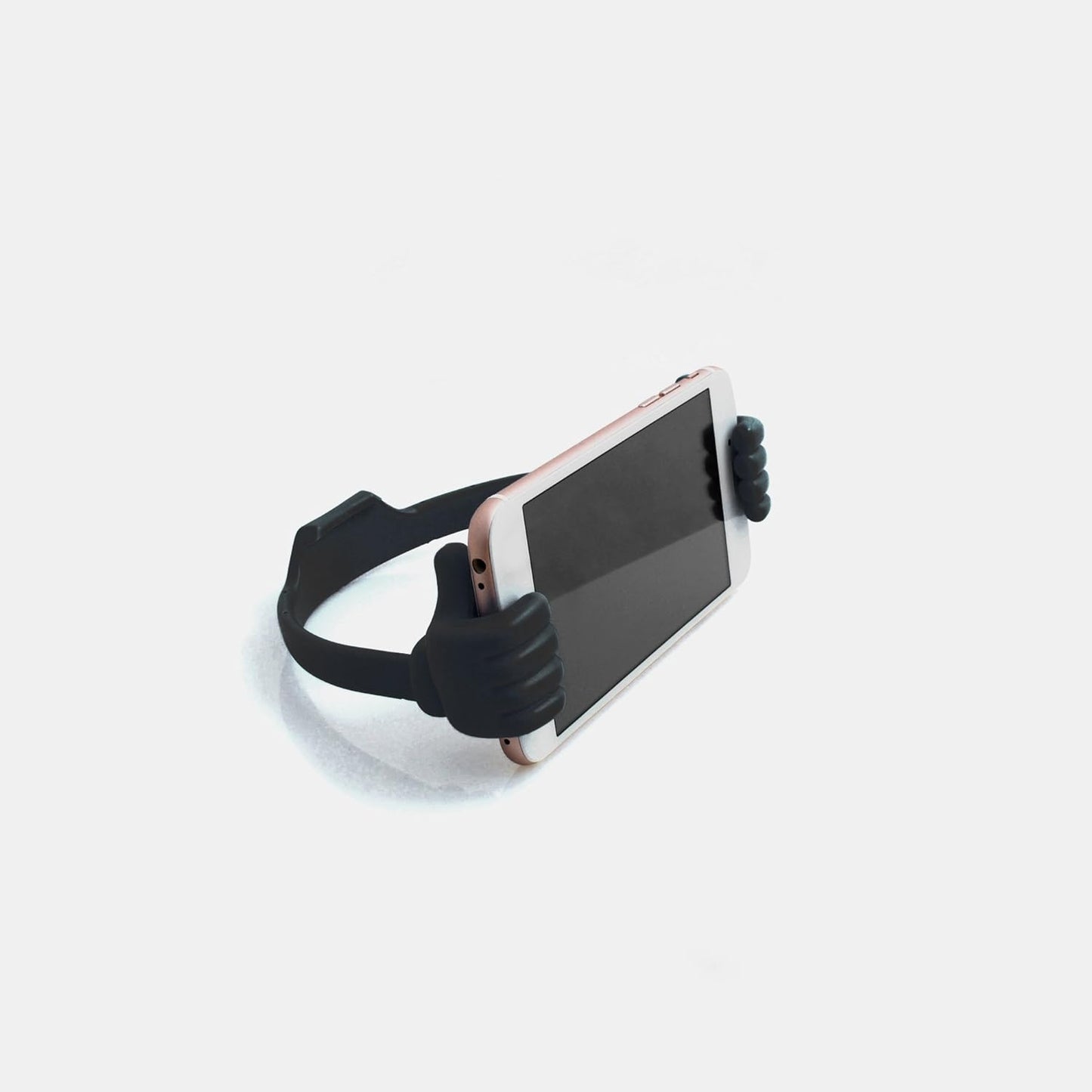 System-S Universal Tischständer Silikon Smartphone-Halter Handy Ständer Halter Halterung flexibel Daumen hoch für Smartphone und Tablet PC schwarz - DREIKS