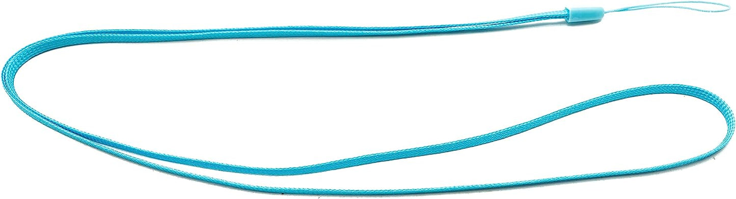 SYSTEM-S 5x Halsband Umhängeband Trageband mit Schlaufe in Blau für Smartphone MP3-Player