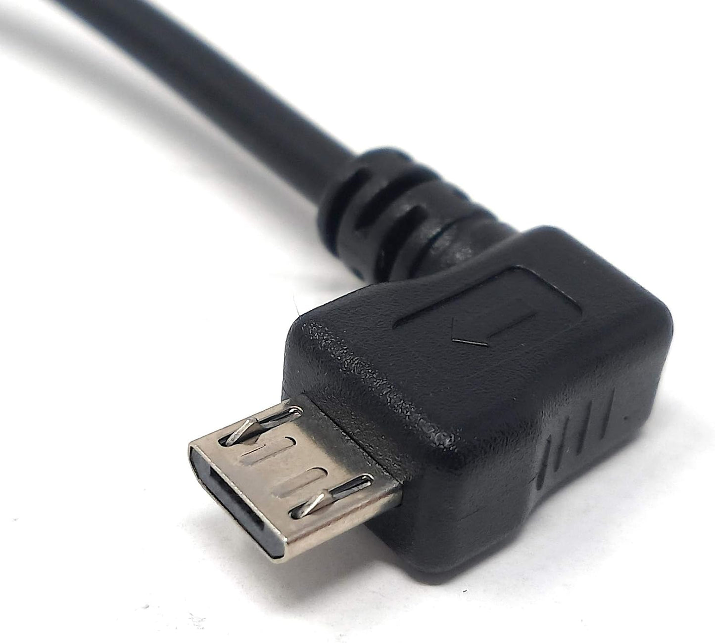 System-S Micro USB 2.0 Datenkabel Ladekabel 140 cm 90 grad gewinkelt links Winkelstecker