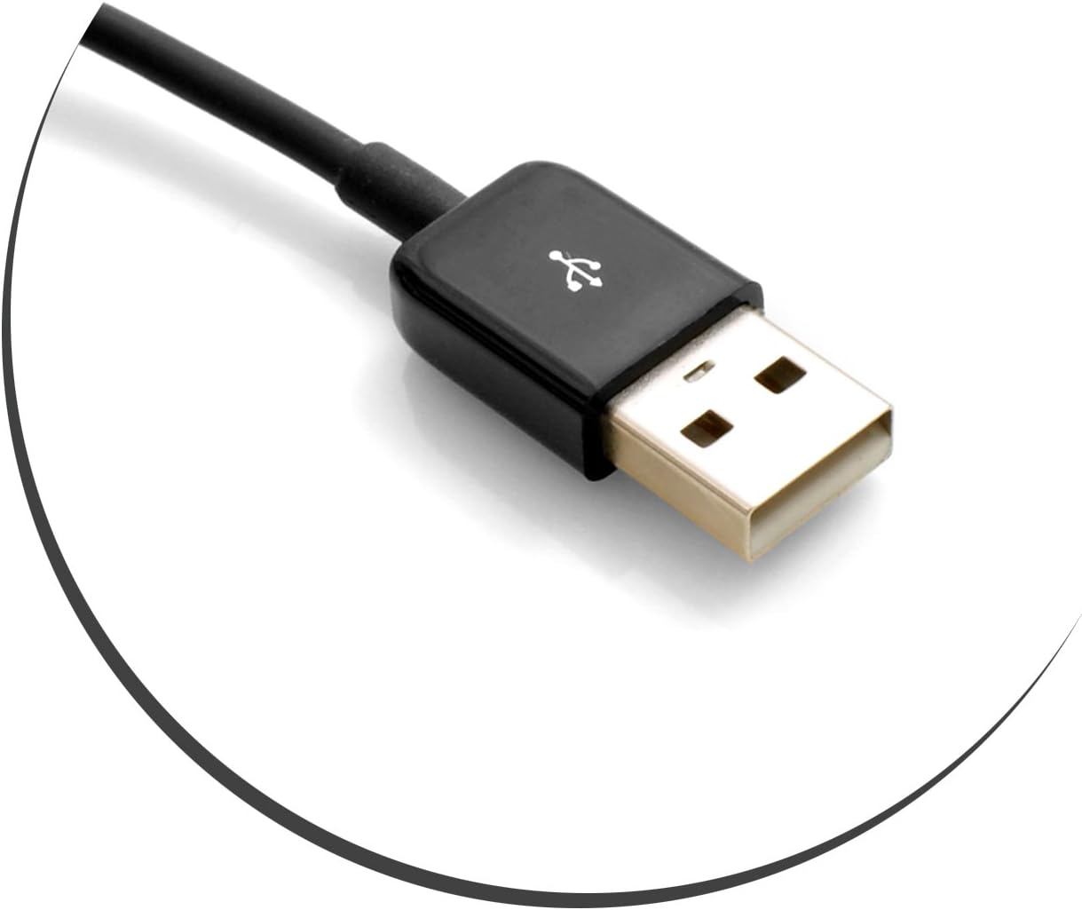 SYSTEM-S USB 3.1 Type C plug 90° angled to USB A 2.0 plug cable data cable charging cable 300cm