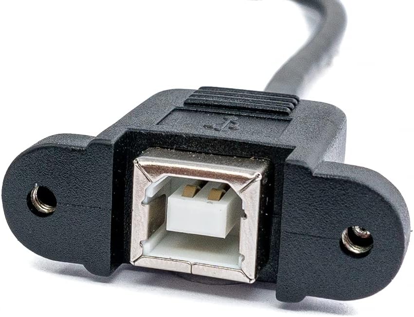 SYSTEM-S USB 2.0 cable 30cm Type B female to Micro male with screw in black