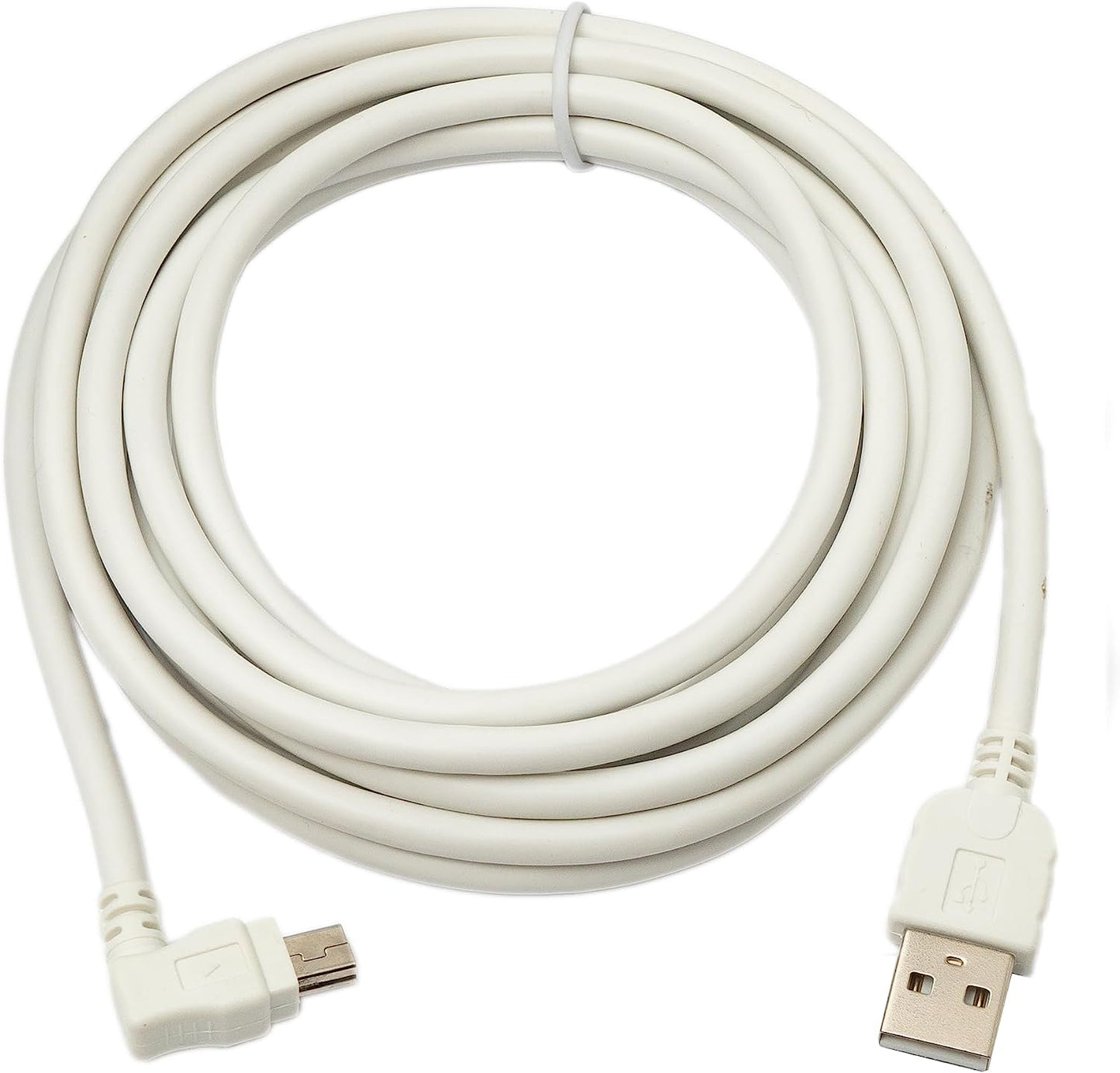 SYSTEM-S USB 2.0 Kabel 3 m Typ A Stecker zu Mini B Stecker Winkel in Weiß